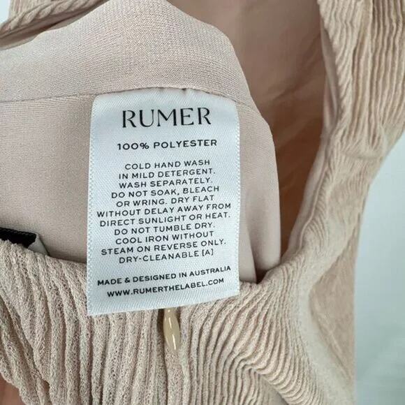 NWT Rumer Rosa Sleeveless Scoop Neck Maxi Dress Open Back Side Split Nude XL - Picture 12 of 16